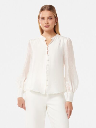 Angelica Pearl Trim Blouse