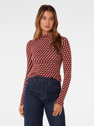 Minna High Neck Mesh Top