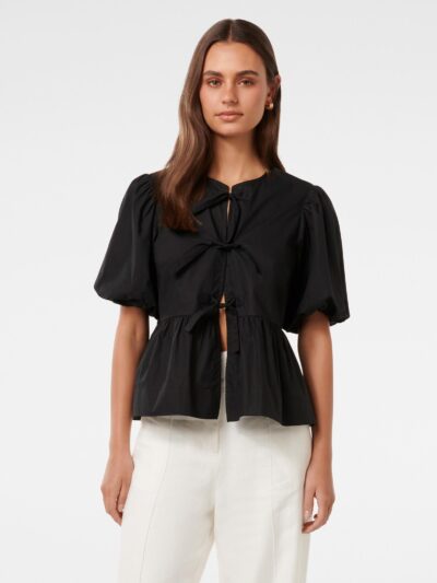 Monica Cotton Bow Blouse