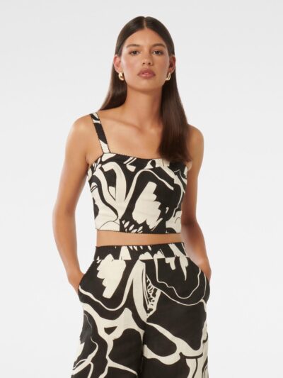 Patricia Printed Linen Top