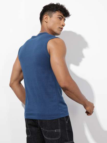 RCode by The Roadster Life Co Solid Sleeveless Reg